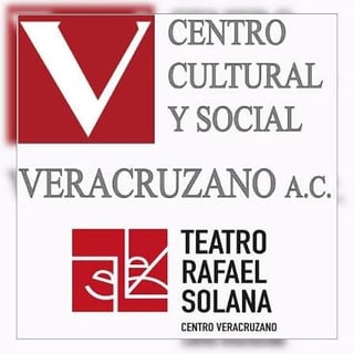 Centro Cultural y Social Veracruzano logo with Teatro Rafael Solana emblem